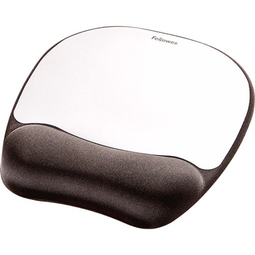 Mouse pad with wrist rest Memory foam Black/Silver