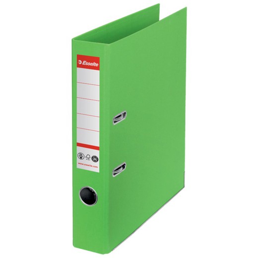 Lever arch file CO2 Neutral Nº1, Cardboard covered with paper, DIN A4, Spine 50mm, Vivid green