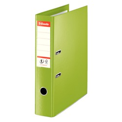 Esselte No. 1 lever arch file. Plastic lined plastic interior. Invoice. Spine 75mm. green