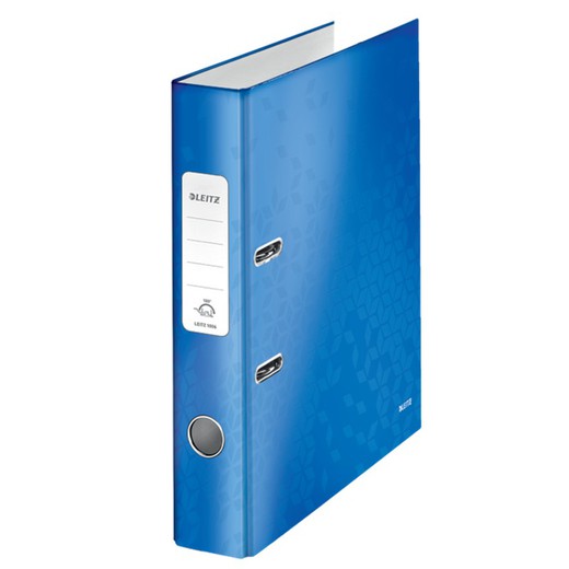 Leitz WOW lever arch file. Lined cardboard. 180º. DIN A4. 50mm blue