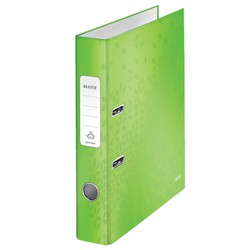 Leitz WOW lever arch file. Lined cardboard. 180º. DIN A4. 50mm green