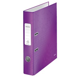 Leitz WOW lever arch file. Lined cardboard. 180º. DIN A4. 50mm purple