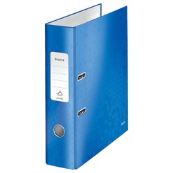 Leitz WOW lever arch file. Lined cardboard. 180º. DIN A4. 80mm blue