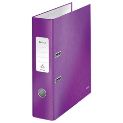 Leitz WOW lever arch file. Lined cardboard. 180º. DIN A4. 80mm purple