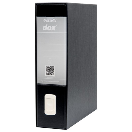 DOX filing cabinet with DIN A4 box (28.5X31.5 cm), spine 80 mm. black