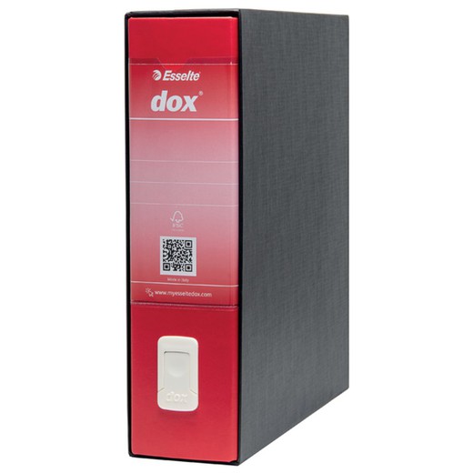 DOX filing cabinet with DIN A4 box (28.5X31.5 cm), spine 80 mm. red