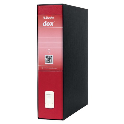 DOX file with Folio box (28.5X35 cm), spine 80 mm. red