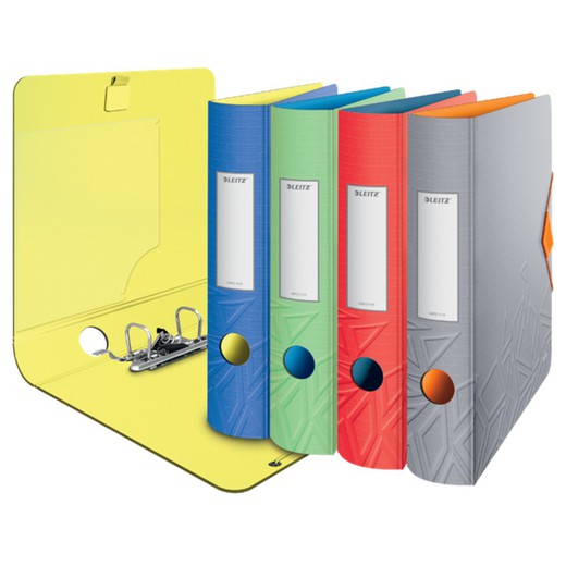 Classeur Leitz Active Urban Chic. Polymousse. 180º. DIN A4, dos 65 mm. couleurs assorties