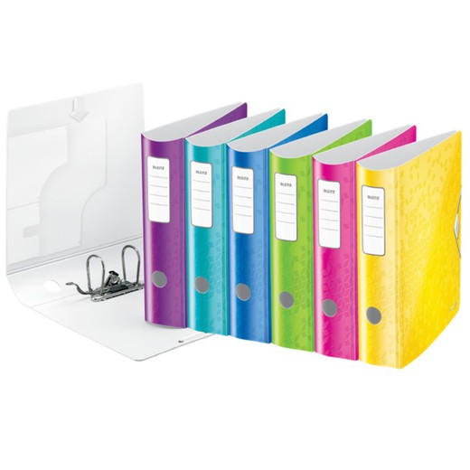 Leitz Active WOW filing cabinet. Polyfoam. 180º. DIN A4, spine 82 mm. assorted colors