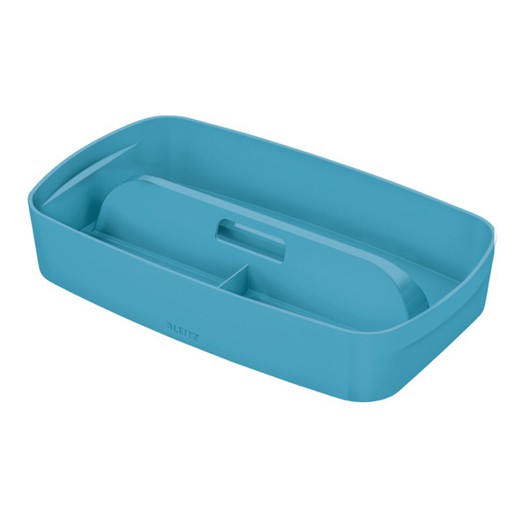 Leitz MyBox Cozy Small Organizer Tray with Handle, Blue