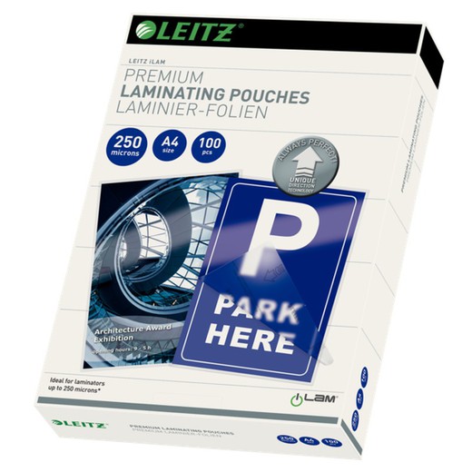 Leitz DIN A4 laminating bags (box 100) 250 microns