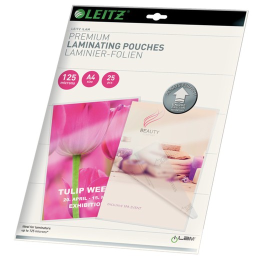 Leitz DIN A4 laminating bags (box 25) 125 microns