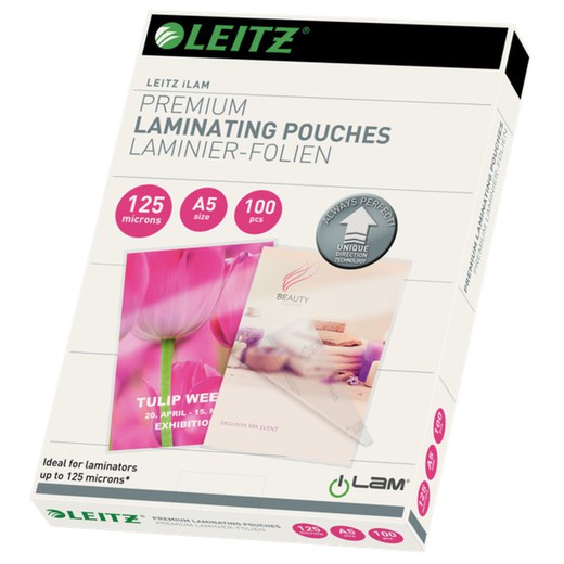 Bolsas plastificación Leitz DIN A5 (caja 100) 125 micras