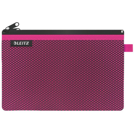 Nylon bag 2 departments WOW fuchsia (23 x 15 cm) L