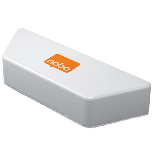 NOBO Magnetische Whiteboard Eraser (past perfect in het nieuwe pennenbakje), wit