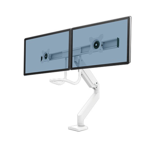 Brazo Monitor Dual EPPA Crossbar Blanco