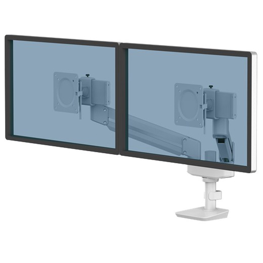 Brazo para monitor Compacto Doble Tallo™ Blanco
