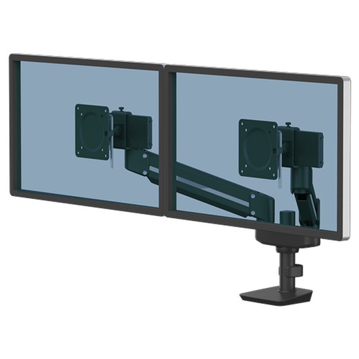 Kompakt Dual Stem™ Monitorarm Svart