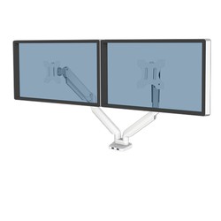 Braço de monitor duplo Platinum Series™ Branco