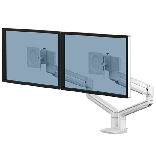 Bras de moniteur Dual Stem™ Blanc