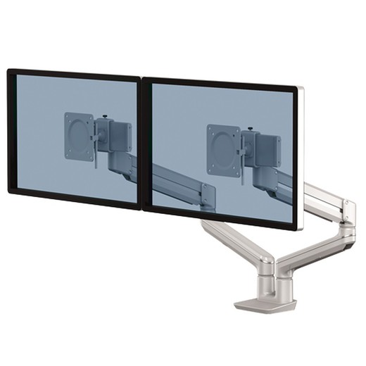 Brazo para monitor Doble Tallo™ Plata