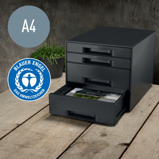 Leitz Recycle 4-drawer buc, black