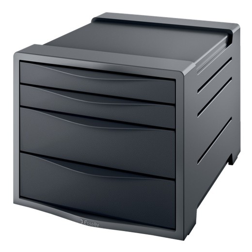 4 drawer chest (2 large and 2 small) Europost, Vivida black