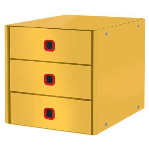 3-drawer cabinets Click & Store Cozy (290x283x360mm), yellow