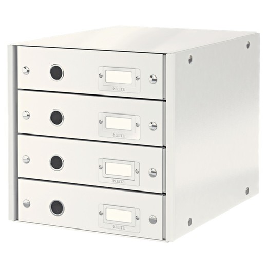 4-drawer cabinets Click & Store (290x283x360mm), white