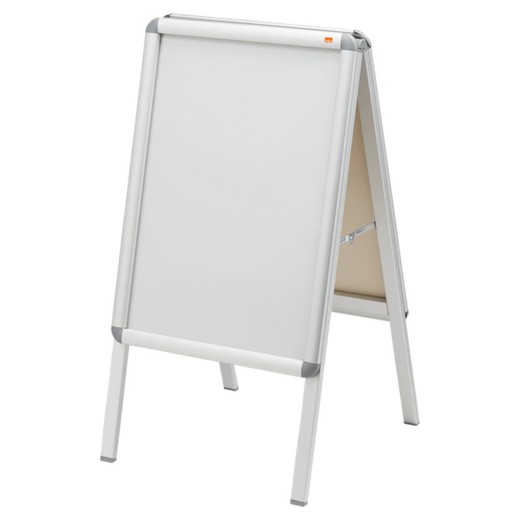 Cavalletto pubblicitario A-Board Premium Plus A2 con cornice a scatto