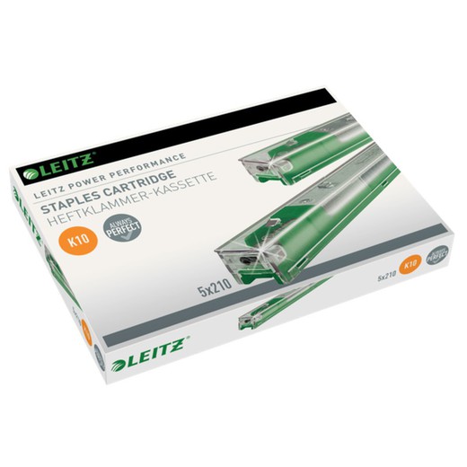 Box 5 Leitz k10 green staple cartridges (55 sheets) galvanized