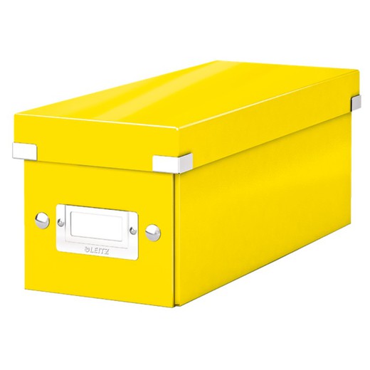 Click & Store CD Box (143x147x352mm), yellow