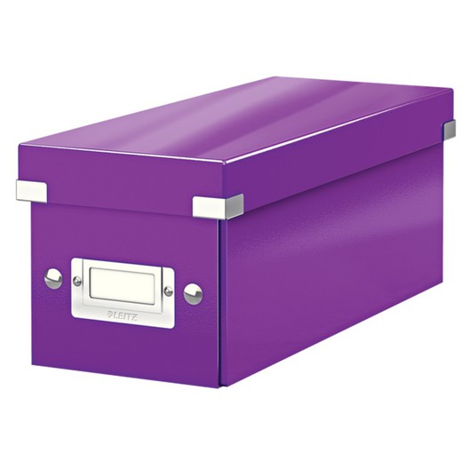 Click & Store CD Box (143x147x352 mm), purple