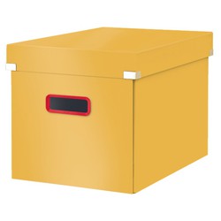 Caja Click & Store Cosy cúbica Grande (320x360x310 mm), amarilla