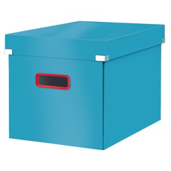 Caja Click & Store Cosy cúbica Grande (320x360x310 mm), azul