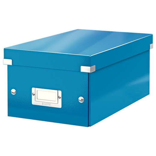 Klicken & DVD Box (206x147x352mm), blau aufbewahren