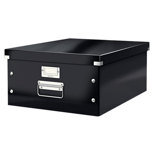 Caja de archivo universal Click & Store Grande (369x200x484 mm), negro