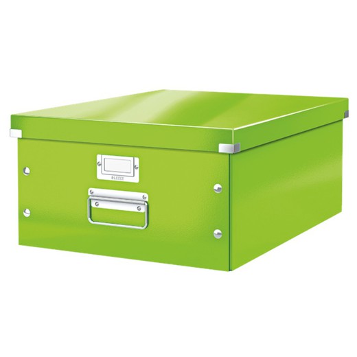 Caja de archivo universal Click & Store Grande (369x200x484 mm), verde