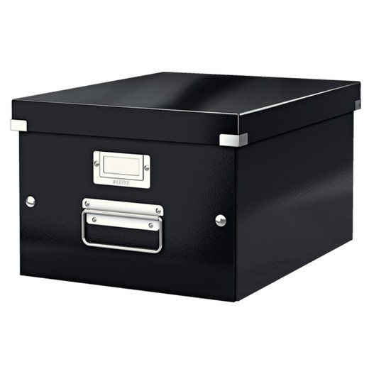 Caja de archivo universal Click & Store Mediana (281x200x369 mm), negro