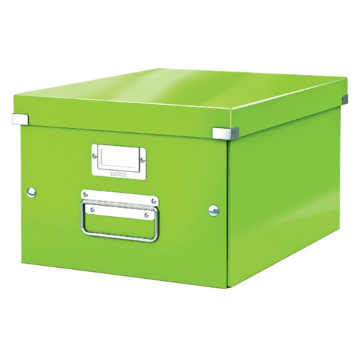 Caja de archivo universal Click & Store Mediana (281x200x369 mm), verde