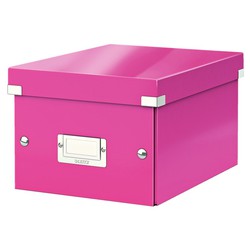 Caja de archivo universal Click & Store Pequeña (216x160x282 mm), fucsia