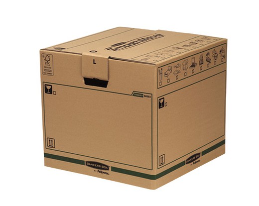 Self Assembly Moving Box 85L (457x406x457mm) Prime Ultra Heavy Duty with ενισχυμένες λαβές