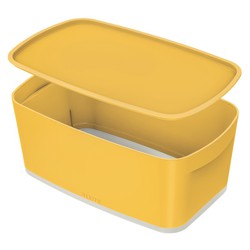 Caja Leitz MyBox Cosy pequeña con tapa, amarilla
