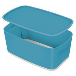 Caja Leitz MyBox Cosy pequeña con tapa, azul