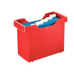 Leitz Plus hanging file box, red