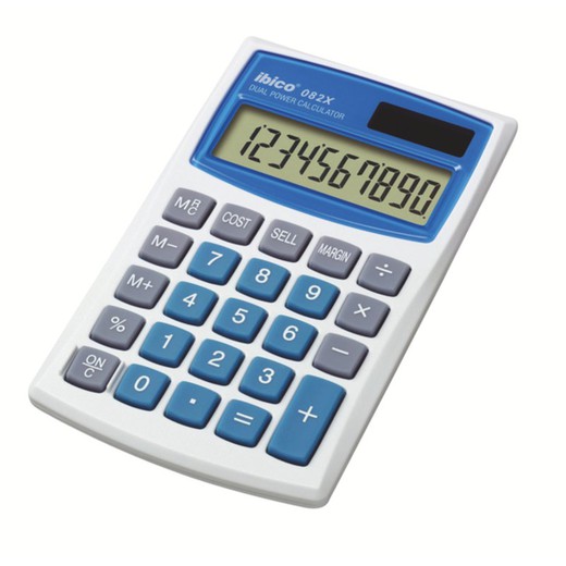 Calculadora IBICO 082X, blanco/azul