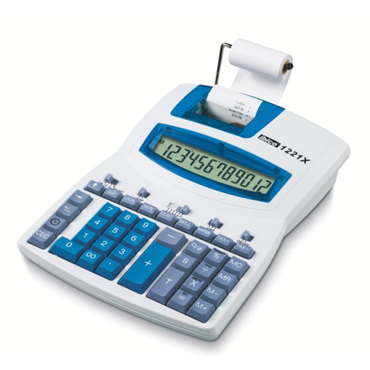 Calculadora IBICO 1221X, blanco/azul