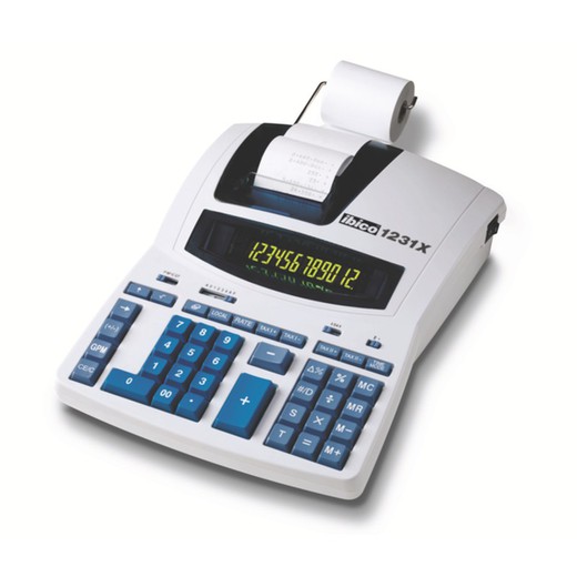 Calculatrice IBICO 1231X, blanc/bleu