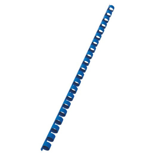 Canutillo plástico DIN A4 GBC 10 mm (Caja 100), azul