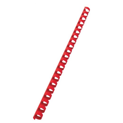 Plastic comb DIN A4 GBC 12 mm (Box 100), red